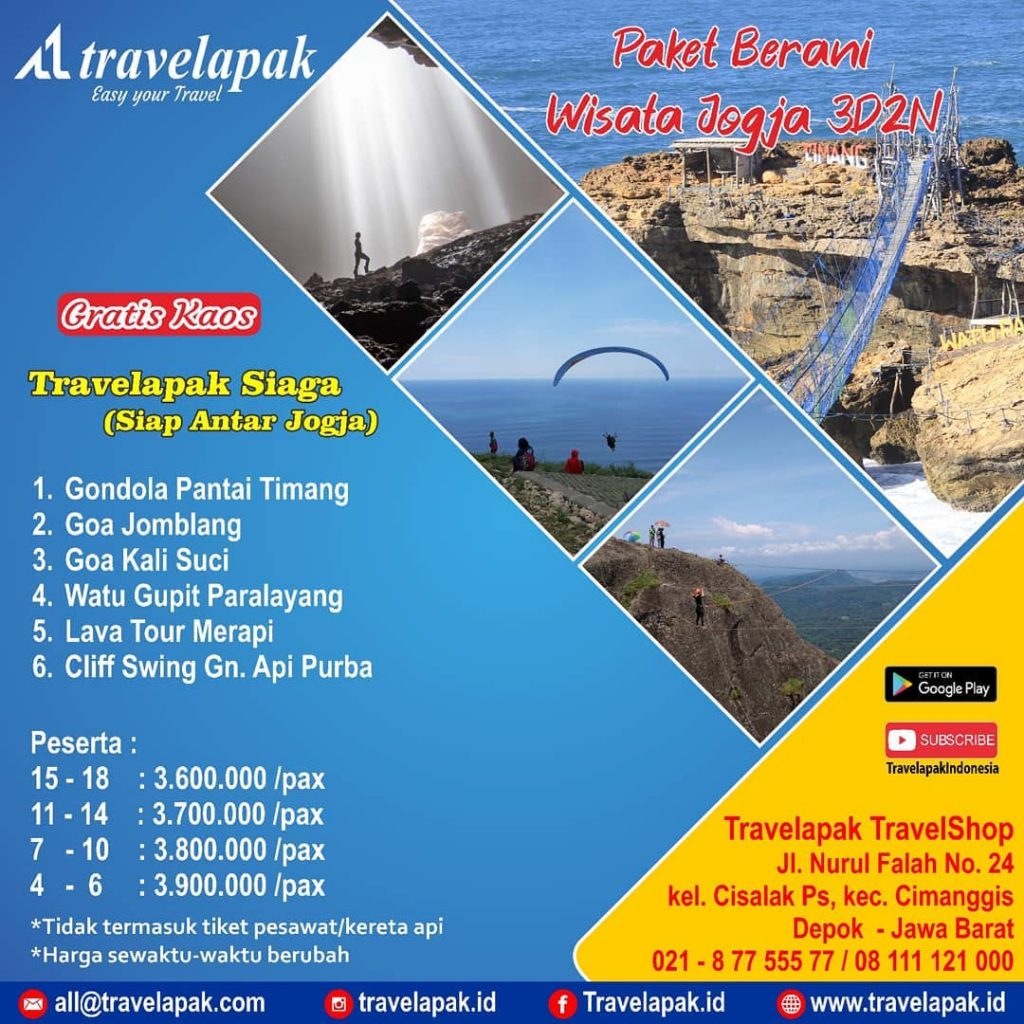 Paket Berani Wisata Jogja 3D2N (Travelapak Siaga) all